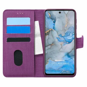 Microsonic General Mobile GM 22 Pro Kılıf Fabric Book Wallet Mor