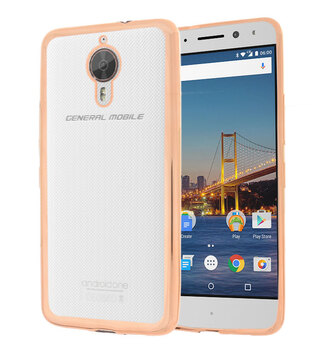 Microsonic General Mobile GM5 Plus Kılıf Skyfall Transparent Clear Gold Microsonic General Mobile GM5 Plus Kılıf Skyfall Transparent Clear Gold