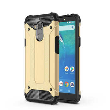 Microsonic General Mobile GM8 Kılıf Rugged Armor Gold