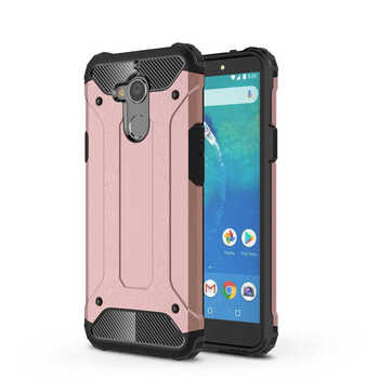 Microsonic General Mobile GM8 Kılıf Rugged Armor Rose Gold