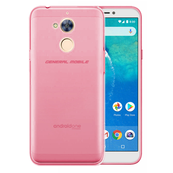 Microsonic General Mobile GM8 Kılıf Transparent Soft Pembe