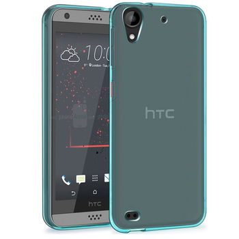 Microsonic HTC Desire 530 Kılıf Transparent Soft Mavi