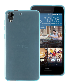 Microsonic HTC Desire 728G Kılıf Transparent Soft Mavi