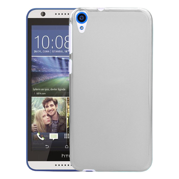 Microsonic HTC Desire 830 Kılıf Transparent Soft Beyaz