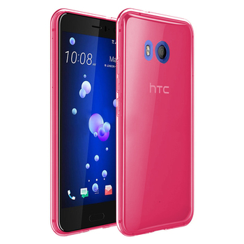 Microsonic HTC U11 Kılıf Transparent Soft Pembe