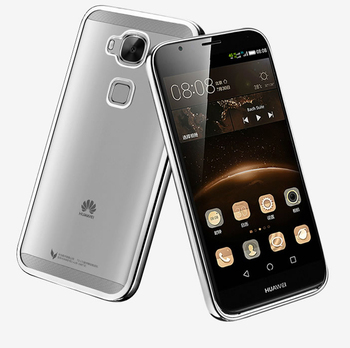 Microsonic Huawei Ascend G8 Kılıf Skyfall Transparent Clear Gümüş