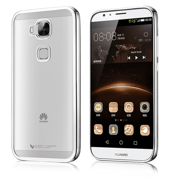 Microsonic Huawei Ascend G8 Kılıf Skyfall Transparent Clear Gümüş