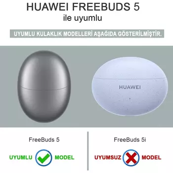 Microsonic Huawei FreeBuds 5 Mat Silikon Kılıf Açık Yeşil