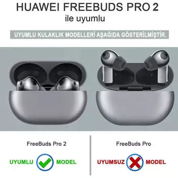 Microsonic Huawei FreeBuds Pro 2 Kılıf Askılı Mat Silikon Açık Yeşil