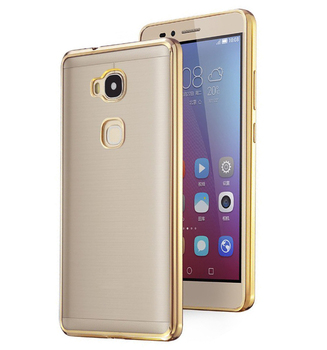 Microsonic Huawei GR5 Kılıf Skyfall Transparent Clear Gold