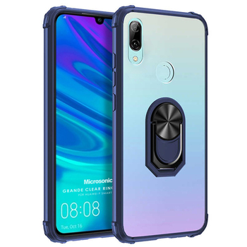 Microsonic Huawei Honor 10 Lite Kılıf Grande Clear Ring Holder Lacivert Microsonic Huawei Honor 10 Lite Kılıf Grande Clear Ring Holder Lacivert