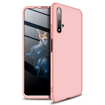 Microsonic Huawei Honor 20 Kılıf Double Dip 360 Protective AYS Rose Gold