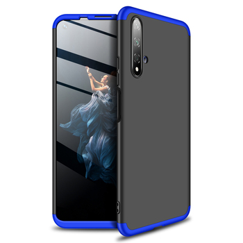 Microsonic Huawei Honor 20 Kılıf Double Dip 360 Protective AYS Siyah - Mavi