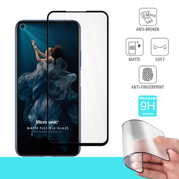 Microsonic Huawei Honor 20 Matte Flexible Ekran Koruyucu Siyah