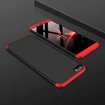 Microsonic Huawei Honor 7S Kılıf Double Dip 360 Protective AYS Siyah Kırmızı