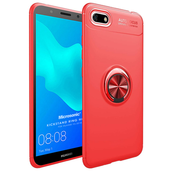 Microsonic Huawei Honor 7S Kılıf Kickstand Ring Holder Kırmızı Microsonic Huawei Honor 7S Kılıf Kickstand Ring Holder Kırmızı