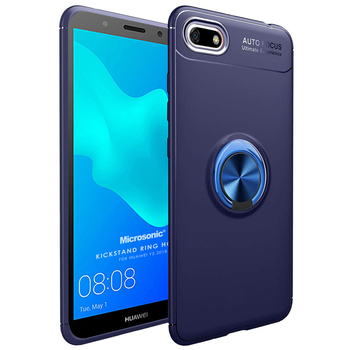 Microsonic Huawei Honor 7S Kılıf Kickstand Ring Holder Lacivert Microsonic Huawei Honor 7S Kılıf Kickstand Ring Holder Lacivert