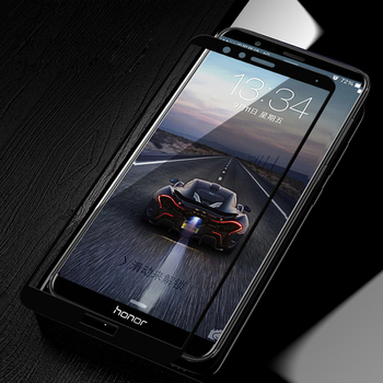 Microsonic Huawei Honor 7X Kavisli Temperli Cam Ekran Koruyucu Film Siyah