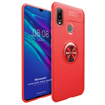 Microsonic Huawei Honor 8A Kılıf Kickstand Ring Holder Kırmızı Microsonic Huawei Honor 8A Kılıf Kickstand Ring Holder Kırmızı