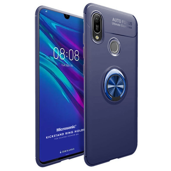Microsonic Huawei Honor 8A Kılıf Kickstand Ring Holder Lacivert Microsonic Huawei Honor 8A Kılıf Kickstand Ring Holder Lacivert