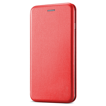 Microsonic Huawei Honor 8A Kılıf Slim Leather Design Flip Cover Kırmızı