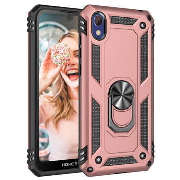 Microsonic Huawei Honor 8S Kılıf Military Ring Holder Rose Gold Microsonic Huawei Honor 8S Kılıf Military Ring Holder Rose Gold