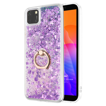 Microsonic Huawei Honor 9S Kılıf Glitter Liquid Holder Mor Microsonic Huawei Honor 9S Kılıf Glitter Liquid Holder Mor