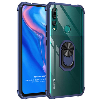 Microsonic Huawei Honor 9X Kılıf Grande Clear Ring Holder Lacivert Microsonic Huawei Honor 9X Kılıf Grande Clear Ring Holder Lacivert