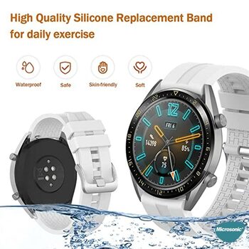 Microsonic Huawei Honor Magic Watch 2 46mm Rapid Bands Kordon Beyaz