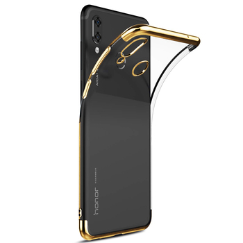 Microsonic Huawei Honor Play Kılıf Skyfall Transparent Clear Gold