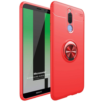 Microsonic Huawei Mate 10 Lite Kılıf Kickstand Ring Holder Kırmızı Microsonic Huawei Mate 10 Lite Kılıf Kickstand Ring Holder Kırmızı