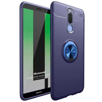 Microsonic Huawei Mate 10 Lite Kılıf Kickstand Ring Holder Lacivert Microsonic Huawei Mate 10 Lite Kılıf Kickstand Ring Holder Lacivert