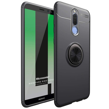 Microsonic Huawei Mate 10 Lite Kılıf Kickstand Ring Holder Siyah Microsonic Huawei Mate 10 Lite Kılıf Kickstand Ring Holder Siyah