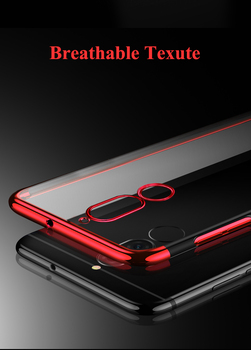Microsonic Huawei Mate 10 Lite Kılıf Skyfall Transparent Clear Kırmızı