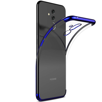 Microsonic Huawei Mate 20 Lite Kılıf Skyfall Transparent Clear Mavi