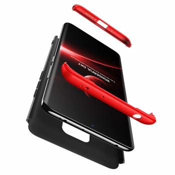 Microsonic Huawei Mate 30 Lite Kılıf Double Dip 360 Protective AYS Siyah - Kırmızı