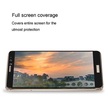 Microsonic Huawei Mate 9 Kavisli Temperli Cam Ekran Koruyucu Film Beyaz