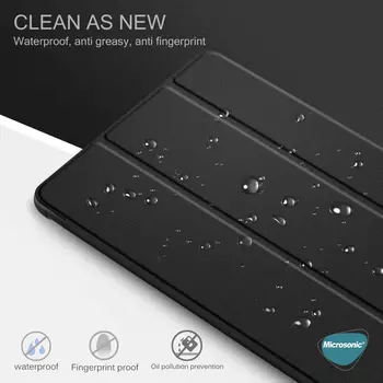 Microsonic Huawei MatePad T10 Kılıf Slim Translucent Back Smart Cover Pembe