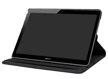 Microsonic Huawei MediaPad T5 10'' Kılıf 360 Rotating Stand Deri Siyah