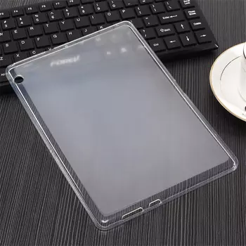 Microsonic Huawei MediaPad T5 10'' Kılıf Transparent Soft Beyaz