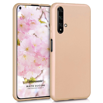 Microsonic Huawei Nova 5T Kılıf Matte Silicone Gold Microsonic Huawei Nova 5T Kılıf Matte Silicone Gold