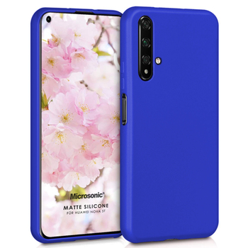 Microsonic Huawei Nova 5T Kılıf Matte Silicone Mavi Microsonic Huawei Nova 5T Kılıf Matte Silicone Mavi