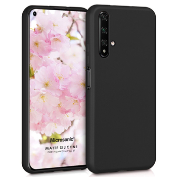 Microsonic Huawei Nova 5T Kılıf Matte Silicone Siyah Microsonic Huawei Nova 5T Kılıf Matte Silicone Siyah