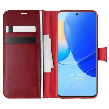 Microsonic Huawei Nova 9 SE Kılıf Delux Leather Wallet Kırmızı