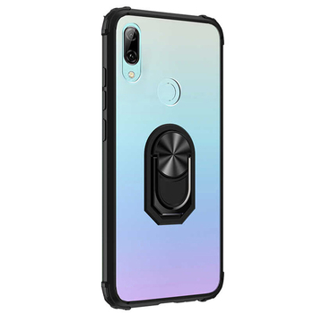 Microsonic Huawei P Smart 2019 Kılıf Grande Clear Ring Holder Siyah