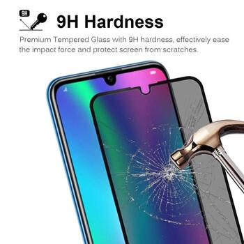 Microsonic Huawei P Smart 2019 Invisible Privacy Kavisli Ekran Koruyucu Siyah