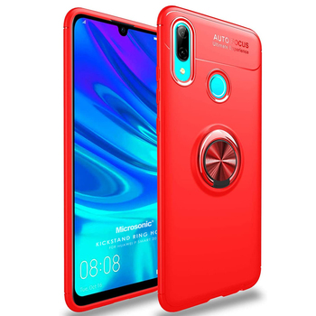 Microsonic Huawei P Smart 2019 Kılıf Kickstand Ring Holder Kırmızı Microsonic Huawei P Smart 2019 Kılıf Kickstand Ring Holder Kırmızı