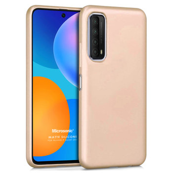 Microsonic Huawei P Smart 2021 Kılıf Matte Silicone Gold Microsonic Huawei P Smart 2021 Kılıf Matte Silicone Gold