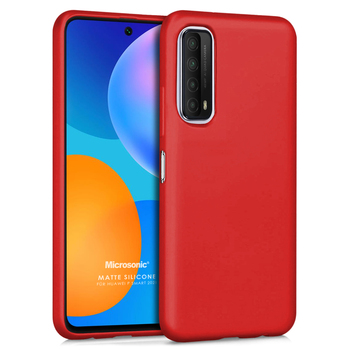 Microsonic Huawei P Smart 2021 Kılıf Matte Silicone Kırmızı