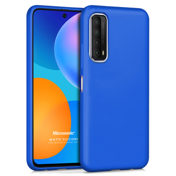 Microsonic Huawei P Smart 2021 Kılıf Matte Silicone Mavi